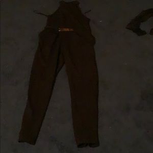 Sleeveless black jump suit